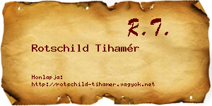Rotschild Tihamér névjegykártya